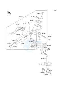 VN 1500 L [VULCAN 1500 NOMAD FI] (L2-L4) [VULCAN 1500 NOMAD FI] drawing CLUTCH MASTER CYLINDER