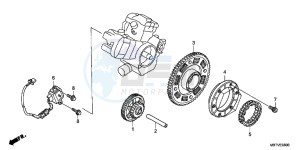 XL1000VAB drawing PULSE GENERATOR/STARTING CLUTCH