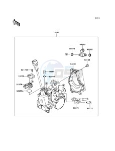 KLX250 KLX250S9F GB XX (EU ME A(FRICA) drawing Throttle