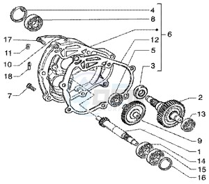 X9 180 Amalfi drawing Rear wheel shaft