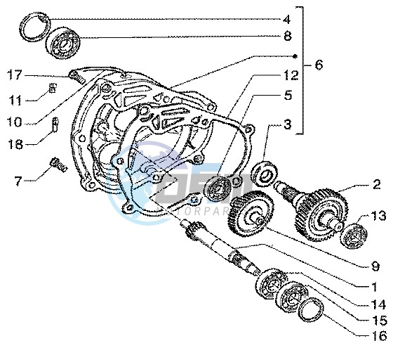 Rear wheel shaft