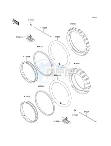 KDX 200 H [KDX200] (H6-H9) [KDX200] drawing WHEELS_TIRES