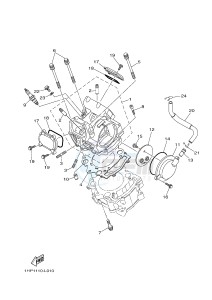 YFM700FWAD YFM7FGPAD GRIZZLY 700 EPS (1HPN) drawing CYLINDER HEAD