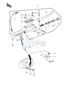 KZ 650 E [LTD] (E1) [LTD] drawing FRONT MASTER CYLINDER