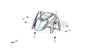 GTS 125I ABS drawing FRONT FENDER