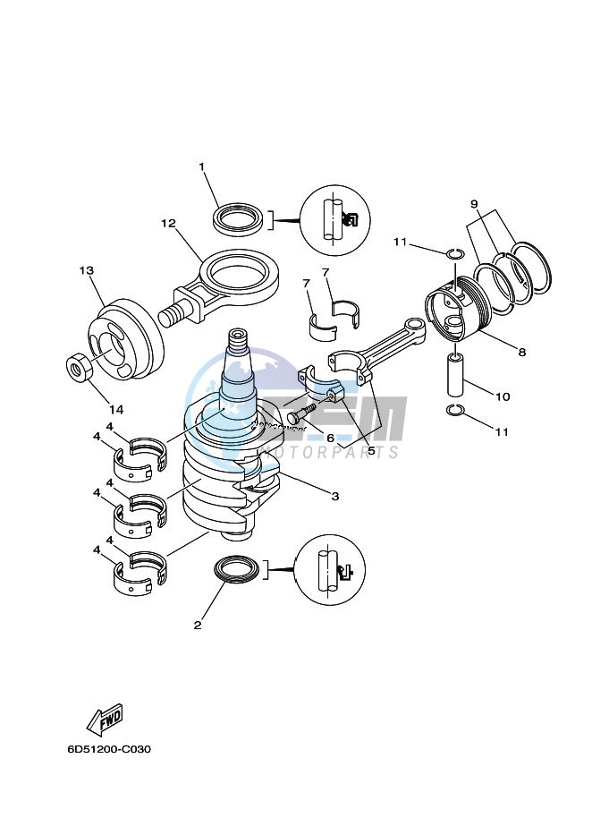 CRANKSHAFT--PISTON