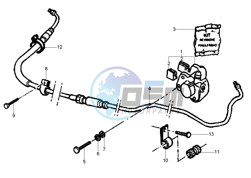 Rear brake caliper