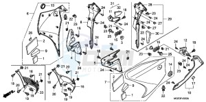 VFR1200FDB drawing MIDDLE COWL