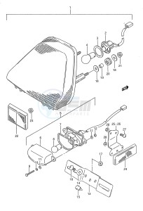 GSX750F (E28) drawing REAR COMBINATION LAMP