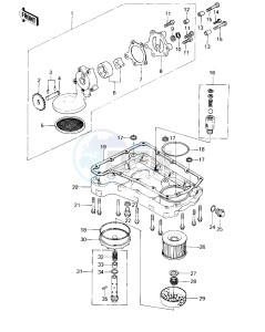 KZ 650 C [CUSTOM] (C1-C3) [CUSTOM] drawing OIL PUMP_OIL FILTER_OIL PAN