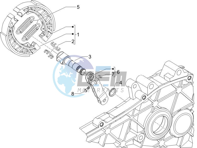 Rear brake - Brake jaw