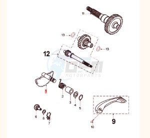 LUDIX 12 RL2A drawing DRIVE SHAFTS / KICKSTARTER