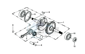 GTS 250 EURO 3 drawing CRANKSHAFT