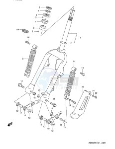 AD50 (E41) drawing FRONT FORK (E41)