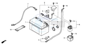 CBR900RR drawing BATTERY (CBR900RR2,3)