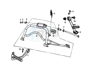 ALLO 50 (25 KM/H) (AJ05WA-NL) (L8-M0) drawing MAIN STAND KICK STARTER ARM / ALLO 50 (25 KM/H) (AJ05WA-NL) (L8-M0)