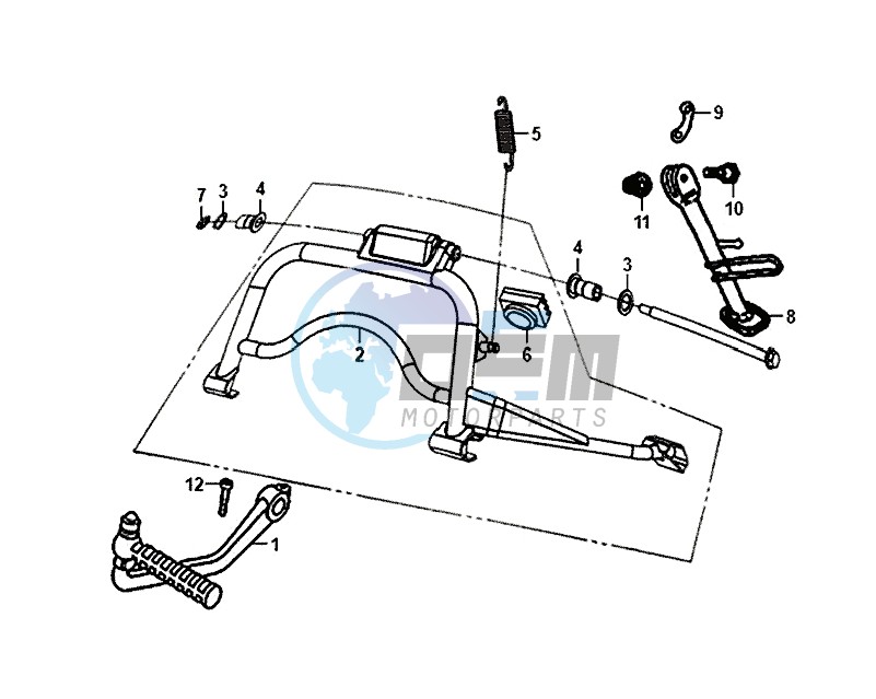 MAIN STAND KICK STARTER ARM / ALLO 50 (25 KM/H) (AJ05WA-NL) (L8-M0)