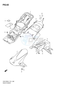 GSX-R600 (E21) drawing REAR FENDER (GSX-R600L1 E21)