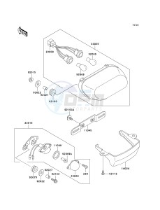 ZX 600E [ZX-6 NINJA ZZR 600] (E10-E13 E13 CAN ONLY) ZZR 600 drawing TAILLIGHT-- S- -