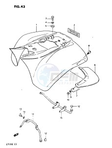 LT125 (E3) drawing REAR FENDER