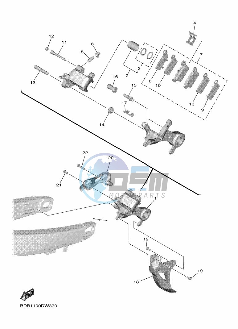 REAR BRAKE CALIPER