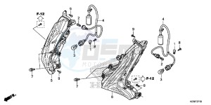 SH125DSE SH125DS UK - (E) drawing FRONT WINKER