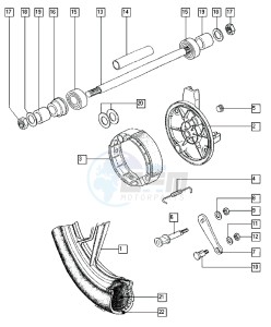 FLEXER_24-45kmh_W-Y 50 W-Y drawing Front wheel