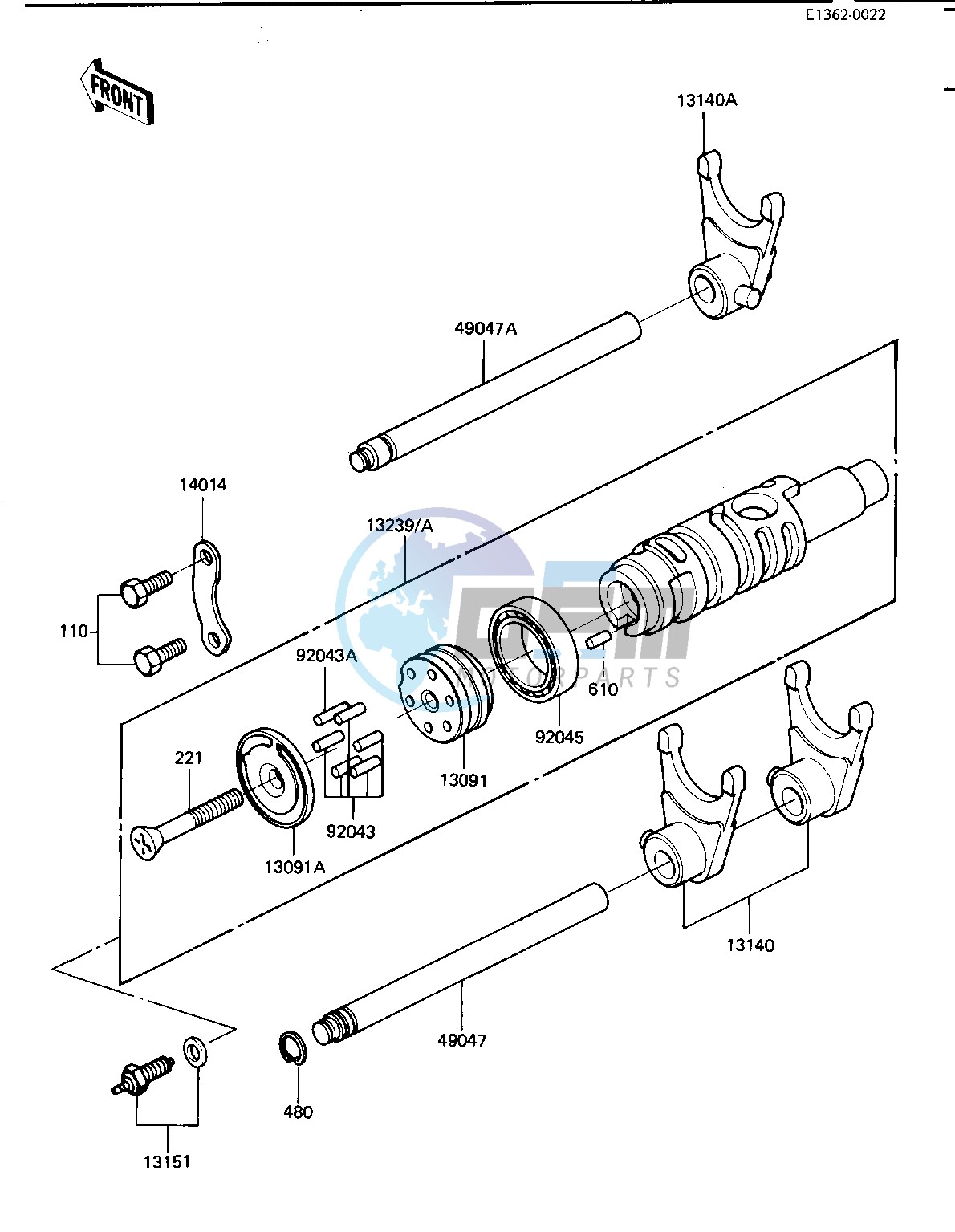 GEAR CHANGE DRUM & FORKS