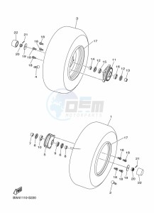 YFZ50 (BW4G) drawing FRONT WHEEL