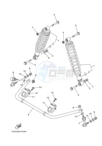 YFM700FWAD GRIZZLY 700 (2UDS) drawing REAR SUSPENSION