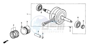 TRX90EX SPORTRAX90 drawing CRANKSHAFT/PISTON