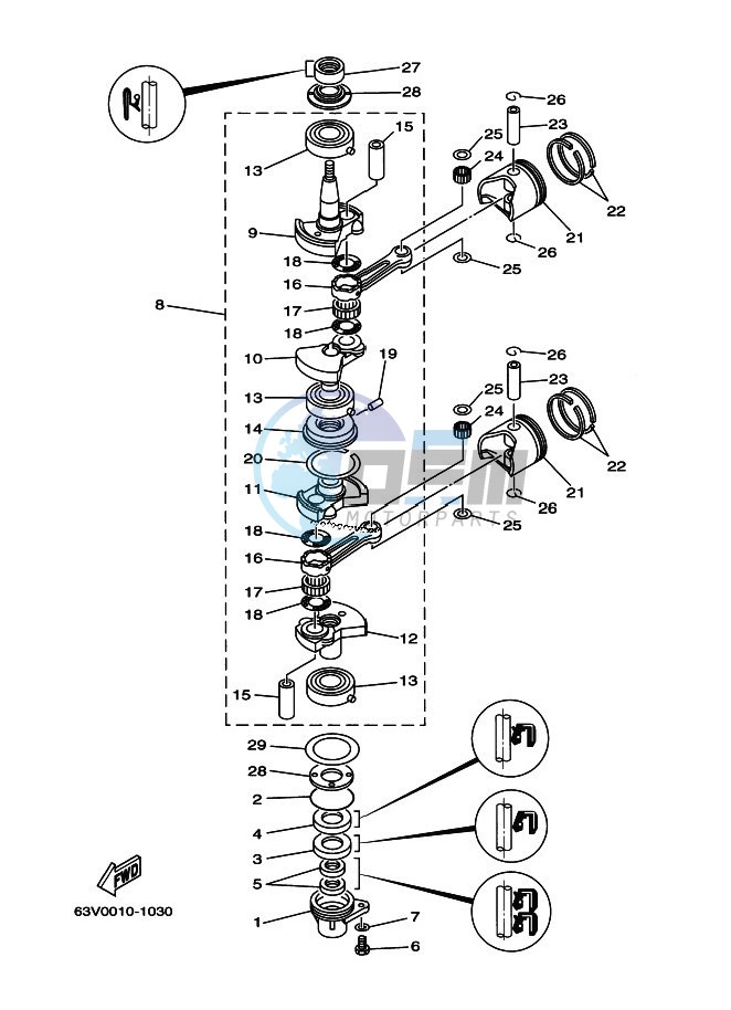 CRANKSHAFT--PISTON