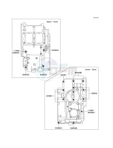 EX 250 F [NINJA 250R] (6F-7F) F7F drawing CRANKCASE BOLT PATTERN