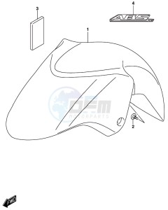 AN650 BURGMAN drawing FRONT FENDER