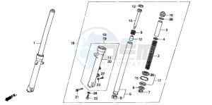 VF750C2 drawing FRONT FORK