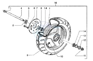 Runner 50 Poggiali drawing Front wheel