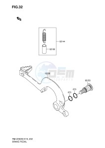 RM-Z250 (E19) drawing BRAKE PEDAL