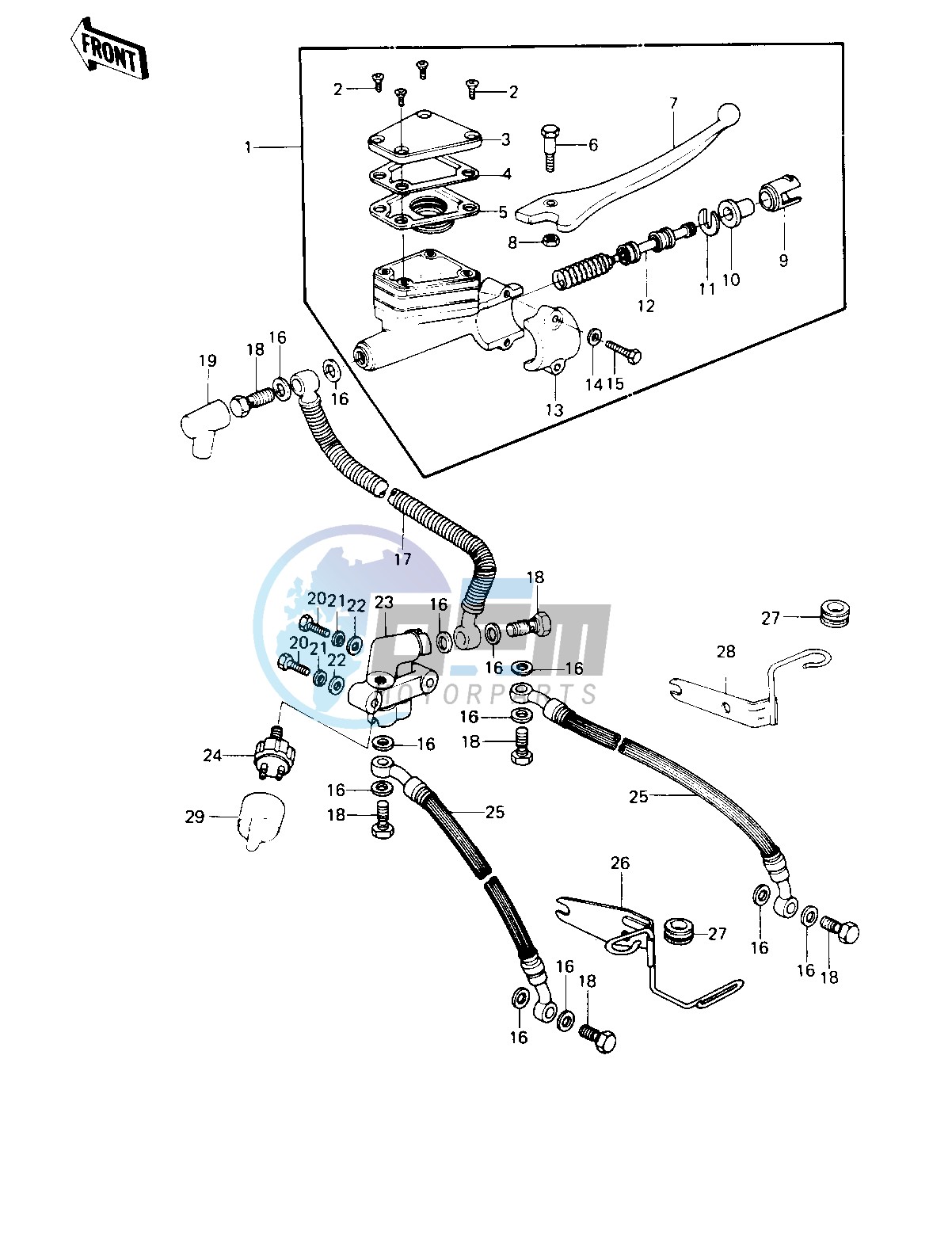 FRONT MASTER CYLINDER -- 79-80 B3_B4- -