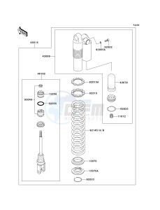 KX 125 L [KX125] (L2) [KX125] drawing SHOCK ABSORBER-- S- -