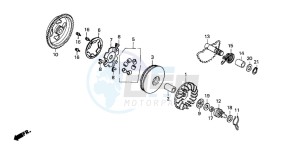 SH50 drawing DRIVE FACE/ KICK STARTER SPINDLE