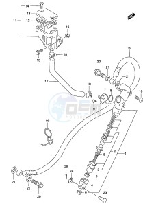 GS500 (P19) drawing REAR MASTER CYLINDER (MODEL K3)