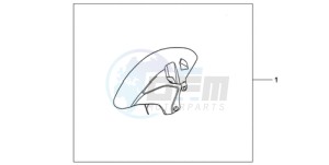 CBR1000RAA F / ABS CMF drawing CARBON FIBER FRONT FENDER