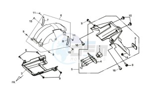 GTS 125 EFI drawing REAR FENDER