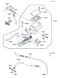 ZX 900 A [NINJA] (A1-A2) NINJA 900 drawing CLUTCH MASTER CYLINDER