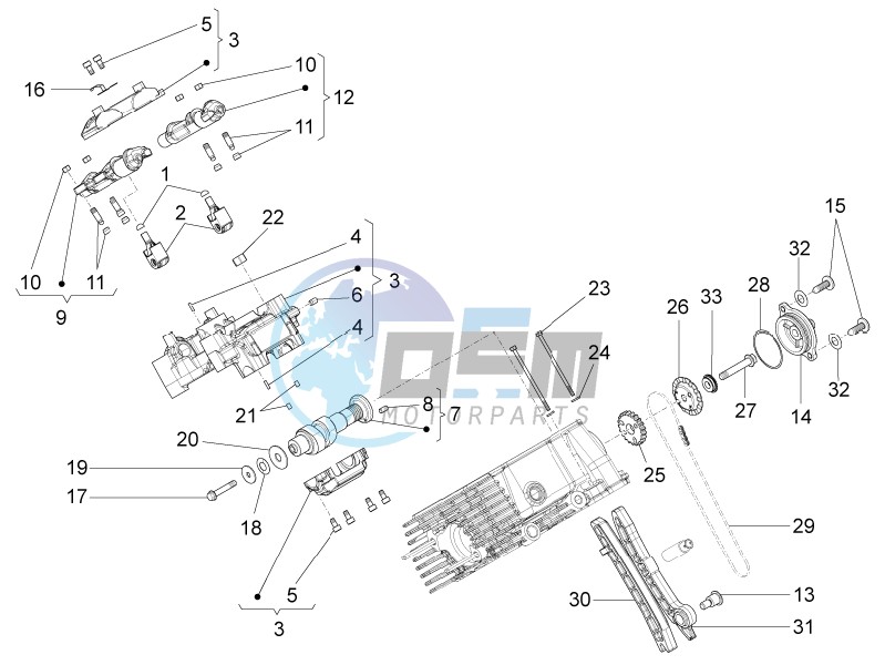 RH cylinder timing system