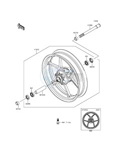 ER-6F EX650EDS XX (EU ME A(FRICA) drawing Front Hub