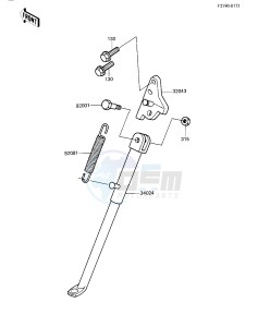 KX 125 E [KX125] (E1) [KX125] drawing STAND