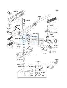 KX250 KX250R6F EU drawing Handlebar