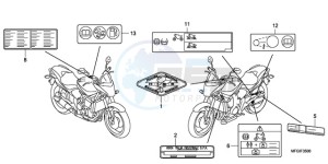 CB600FA France - (F / CMF 25K) drawing CAUTION LABEL