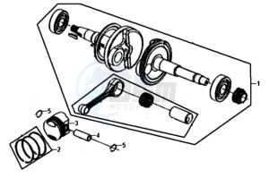 ALLO 50 25 KM/H L6 drawing CRANKSHAFT